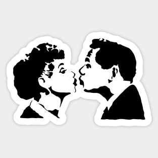 Lucy and Ricky Kiss Sticker